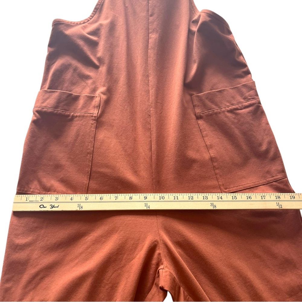 Maternity Rust Utility Jumpsuit - Picture 8 of 14